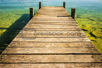 Jetty of weathered wood
