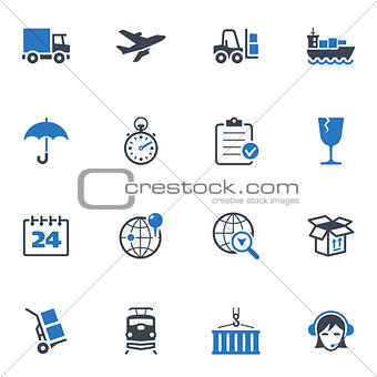 Logistics Icons - Blue Series
