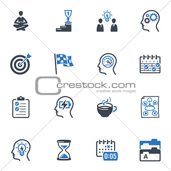 Productive at Work Icons - Blue Series