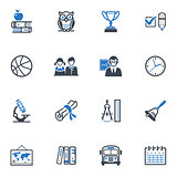 School and Education Icons Set 3 - Blue Series
