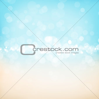 Blurred bokeh nature background with sea cost