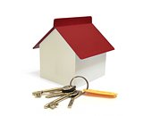 House with keys, home ownership conceptncept