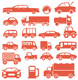 Icon set. Cars