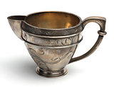 Antiquarian silver jug for milk