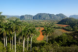 View of hills and mountains in Vinales, Cuba