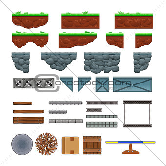 Platforms and items for games.