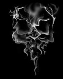 abstract smoke skull