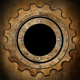 Gear - Brown Rusty Metal Porthole