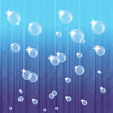 blue marine background with bubbles