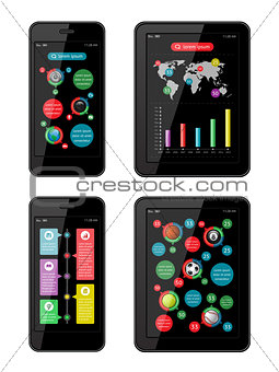 Isolated gadgets with design elements and templates. EPS10 vector illustration.