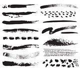 Collection of natural brush strokes