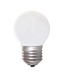 Light bulb with milk glass isolated over white