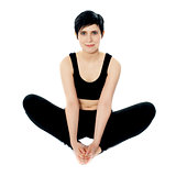 Flexible yoga woman