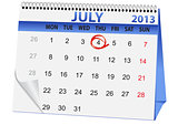 icon calendar for July 4
