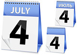 icon calendar for July 4