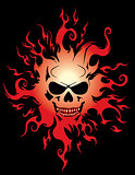 Evil burning Halloween symbol.