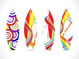 abstract colorful surf board template