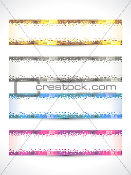 abstract multiple banner set