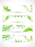 abstract multiple eco banner set