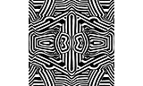 Seamless Zebra Stripes Print Pattern Vector Square