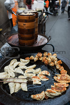 traditional chinese street food cuisine in shanghai china 