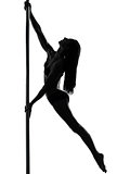 woman pole dancer silhouette