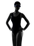 woman competition swimmer portrait silhouette