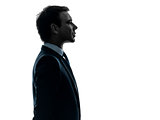 business man serious portrait profile  silhouette
