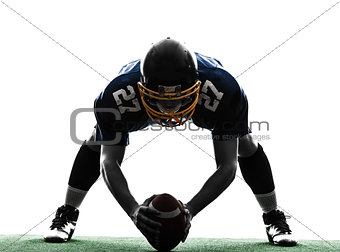 center american football player man silhouette