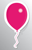 Colorful Pink balloon, element for holiday background