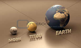 Earth Moon Titan