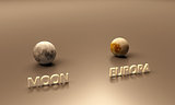 Europa and the Moon