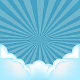 Burst Background With Clouds