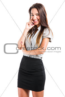Happy business woman