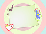 Pink Cartoon Retro Frame Circled Background Vector