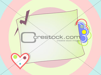 Pink Cartoon Retro Frame Circled Background Vector