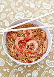 Rice noodles with shrimps