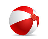 Illustration of a beach ball on a white background 