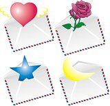 Vector envelopes with gifts