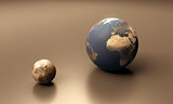 Ganymede and Earth blank