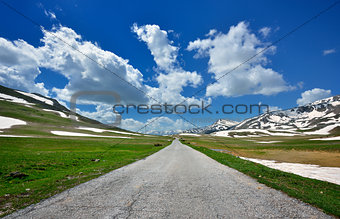 Mountain Road in spring