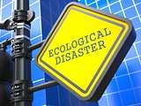 Ecology Concept. Ecological Disaster Waymark.
