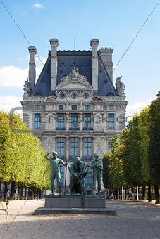 Statue near Louvre museum