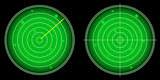 Glowing Radar Screen with Luminous Targets vector