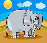 african elephant cartoon illustration