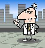 businessman in suit cartoon illustration