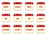 Vector calendar app icons