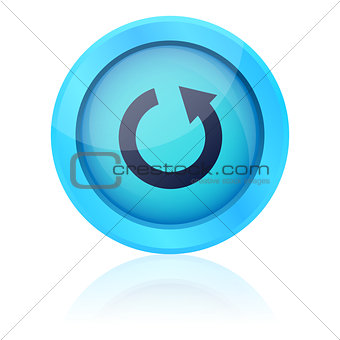 Blue vector repeat button