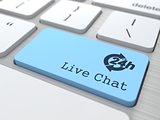 Service Concept - The Blue Live Chat Button.