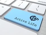 Lifestyle Concept - The Blue Active Life Button.